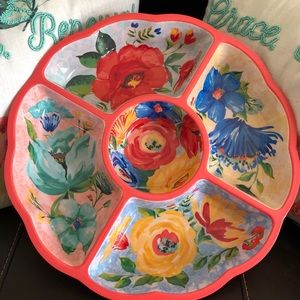 Pioneer Woman Delaney Melamine Dip & Chip Tray